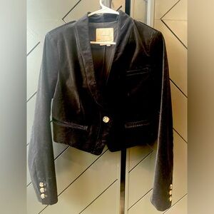 Velvet Anthropologie short one button jacket